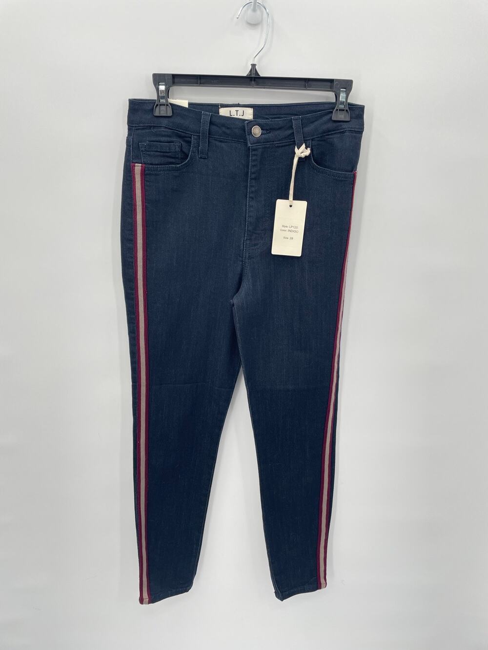 Letters to Juliet NWT Side Stripe Skinny Dark Wash Denim Jean // 28